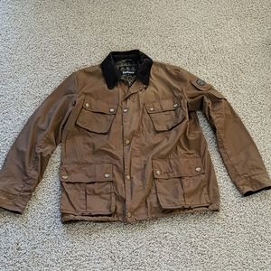 Barbour Lowland Waxed Jacket Bark Color